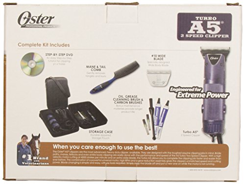 Oster Professional A5 Turbo 2-Speed Equine Clipper Kit Blue