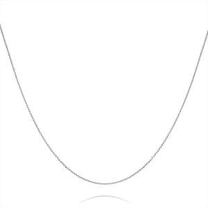 Bling Jewelry Classic Fine Thin 1 MM Strong Rolo Link Cable Chain Necklace for Women Men .925 Sterling Silver 18 Inch