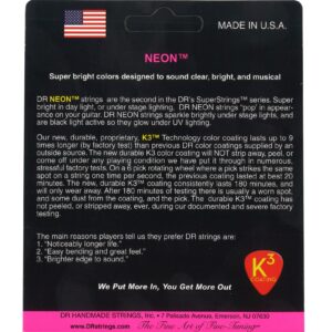 DR Strings HI-DEF NEON Electric Guitar Strings (NPE-9),Pink