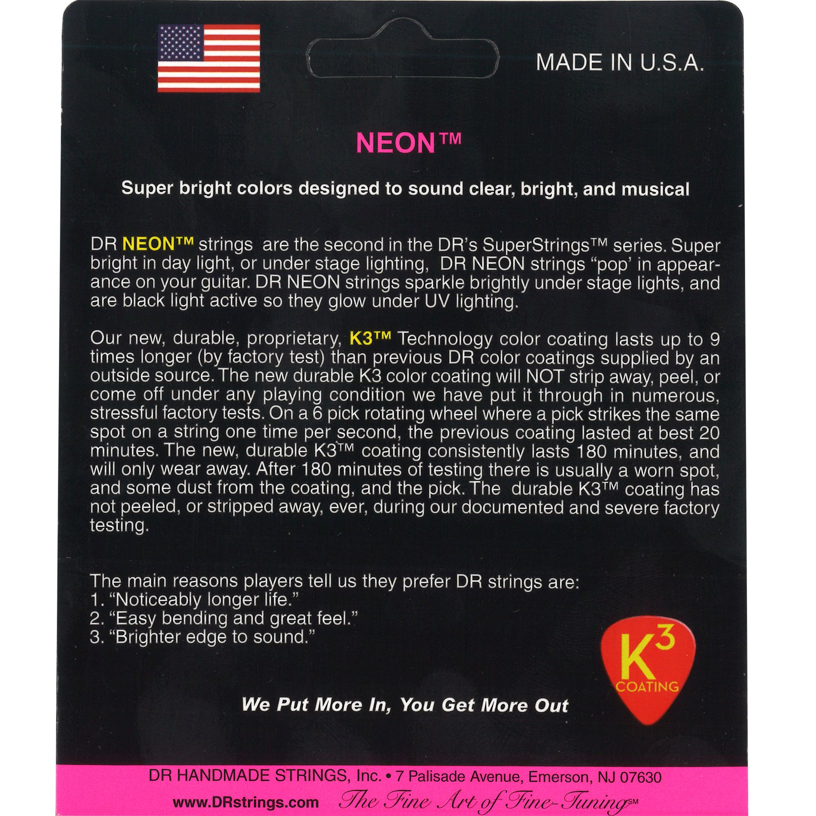 DR Strings HI-DEF NEON Electric Guitar Strings (NPE-9),Pink