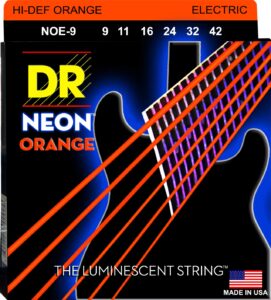 dr strings hi-def neon electric guitar strings (noe-9)