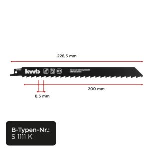 Bosch Reciprocating Saw Blades 2 piece, universal S1111K, length 228 MM