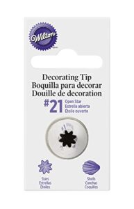 wilton cake decorating tip pkg open star #21