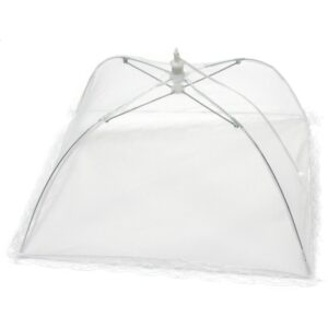 chef craft classic plastic picnic food tent, 12 by 12 inch diameter, white