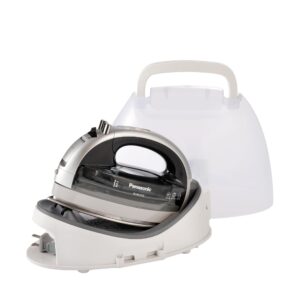 panasonic ni-wl600 cordless, portable 1500w contoured multi-directional steam/dry iron, stainless steel soleplate, power base and carrying/storage case, silver