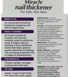 Sally Hansen Miracle Nail Thickener™, Nail Strengthener, Includes Calcium and Ceramic Gel Formula