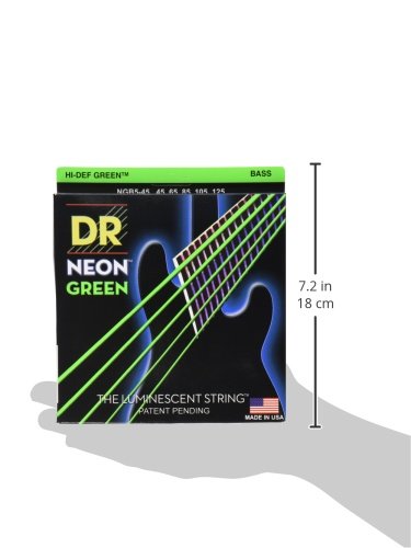 DR Strings HI-DEF NEON Bass Guitar Strings (NGB5-45),Black