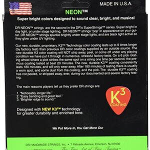 DR Strings HI-DEF NEON Bass Guitar Strings (NGB5-45),Black