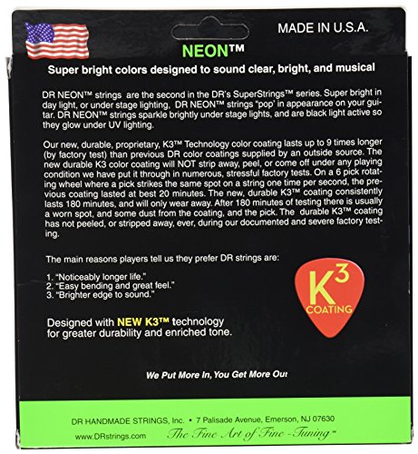 DR Strings HI-DEF NEON Bass Guitar Strings (NGB5-45),Black