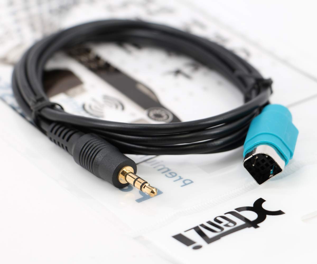 Xtenzi Aftermarket Replacement AUX in UNI Link Cable to 3.5mm compatible with Alpine KCE-237B Convertor Lead