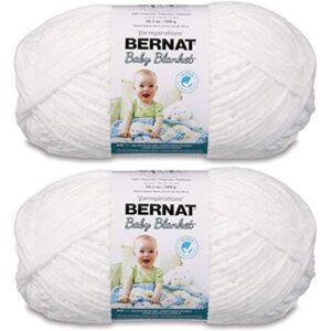 bernat baby blanket big ball yarn (2-pack) white 161104-4005