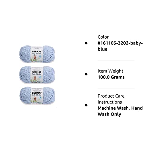 Bernat Baby Blanket Yarn (3-Pack) Baby Blue 161103-32023