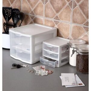 STERILITE 9.625 in. H x 11 in. W x 13.5 in. D Stackable Drawer Organizer (Pack of 1)