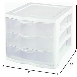 STERILITE 9.625 in. H x 11 in. W x 13.5 in. D Stackable Drawer Organizer (Pack of 1)