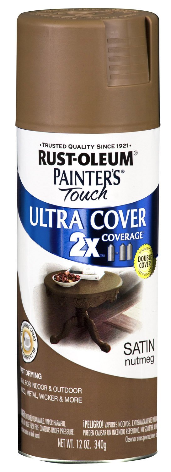 Painter's Touch 2X 12 Oz Nutmeg Cover Spray Paint Satin [Set of 6]