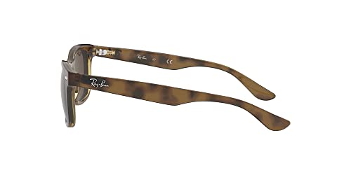 Ray-Ban Junior Kids' RJ9052S New Wayfarer Square Sunglasses, Havana/Dark Brown, 47 mm