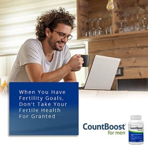 Fairhaven Health CountBoost for Men Optimal Count and Volume Male Fertility Supplement - Pre-conception Nutrition for Him - with Ashwagandha, Vitamin C, and CoQ10-60 Capsules