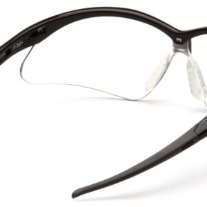 Pyramex Safety Products SB6310STP PMXTREME Safety Glasses, Clear Anti-Fog Lens with Black Frame & Cord, Clear