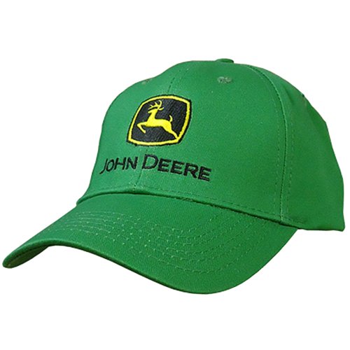 John Deere Embroidered Logo Baseball Hat - One-Size - Men's - John Deere Green