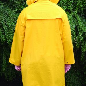 MCR Safety 200CM 49-Inch Classic PVC/Polyester Coat with Detachable Hood, Yellow, Medium