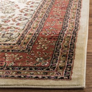 SAFAVIEH Lyndhurst Collection Area Rug - 9' x 12', Ivory & Rust, Traditional Oriental Design, Non-Shedding & Easy Care, Ideal for High Traffic Areas in Living Room, Bedroom (LNH331R)