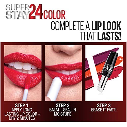 Maybelline SuperStay 24 2-Step Liquid Lipstick Makeup, Reliable Raspberry, 1 kit