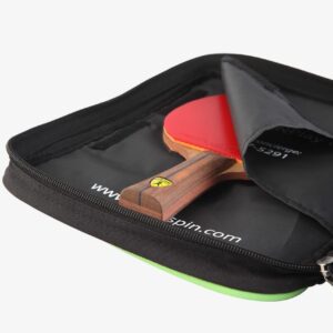 Killerspin Optima Ping Pong Paddle Carry Case| Padded Table Tennis Racket Cover| Reinforced Padded Polyester Bag for 2 Ping Pong Bats| Side Accessory Pocket for 8Ó Tablets| Protective Zipper Enclosure