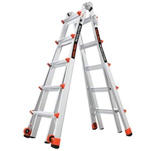 little giant ladders, revolution, m22, 22 ft, multi-position ladder, aluminum, type 1a, 300, 300 lbs weight rating, (12022)