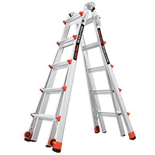 Little Giant Ladders, Revolution, M22, 22 ft, Multi-Position Ladder, Aluminum, Type 1A, 300, 300 lbs weight rating, (12022)