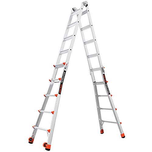 Little Giant Ladders, Revolution, M22, 22 ft, Multi-Position Ladder, Aluminum, Type 1A, 300, 300 lbs weight rating, (12022)