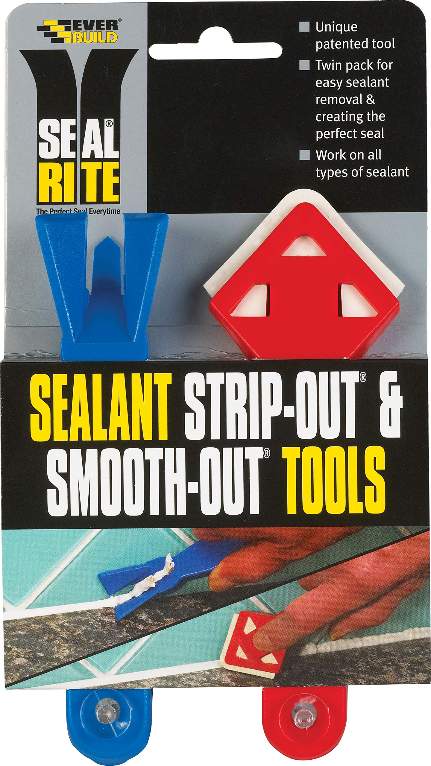 Everbuild Seal Rite Strip and Smooth Out Sealant Tool Twin Pack