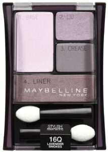 maybelline new york expert wear eyeshadow quads, 16q lavender smokes stylish smokes, 0.17 ounce