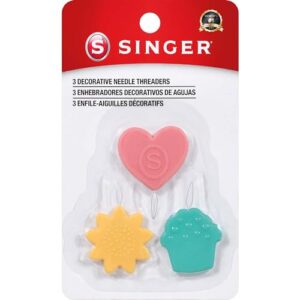 singer decorative plastic needle threaders, 3-count (7340)