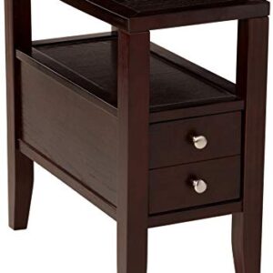 Crown Mark Matthew Chair Side Table, Espresso