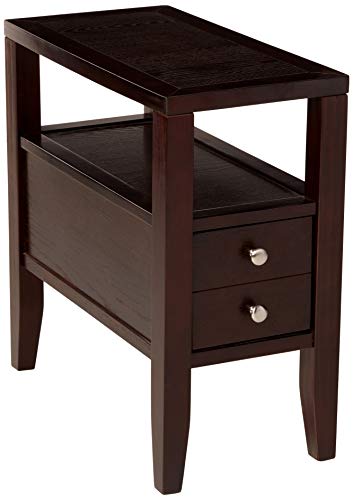 Crown Mark Matthew Chair Side Table, Espresso