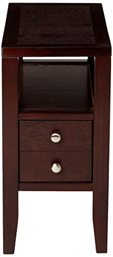 Crown Mark Matthew Chair Side Table, Espresso