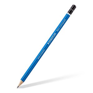 Staedtler Mars Lumograph B Graphite Art Drawing Pencil, Very Hard, Break-Resistant Bonded Lead, 12 Pack, 100-B