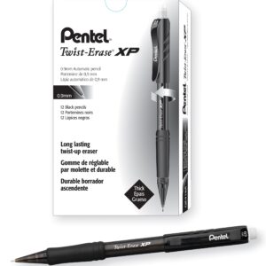 Pentel® Twist-Erase® Express Mechanical Pencils, 0.9 mm, Smoke Barrel, Pack Of 12