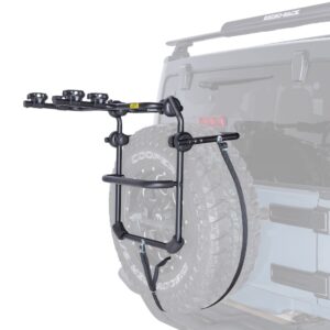 Rhino-Rack Spare Tire Bike Rack, 2 Bike Carrier, Holds Many Types of Bikes, Black (RBC025)