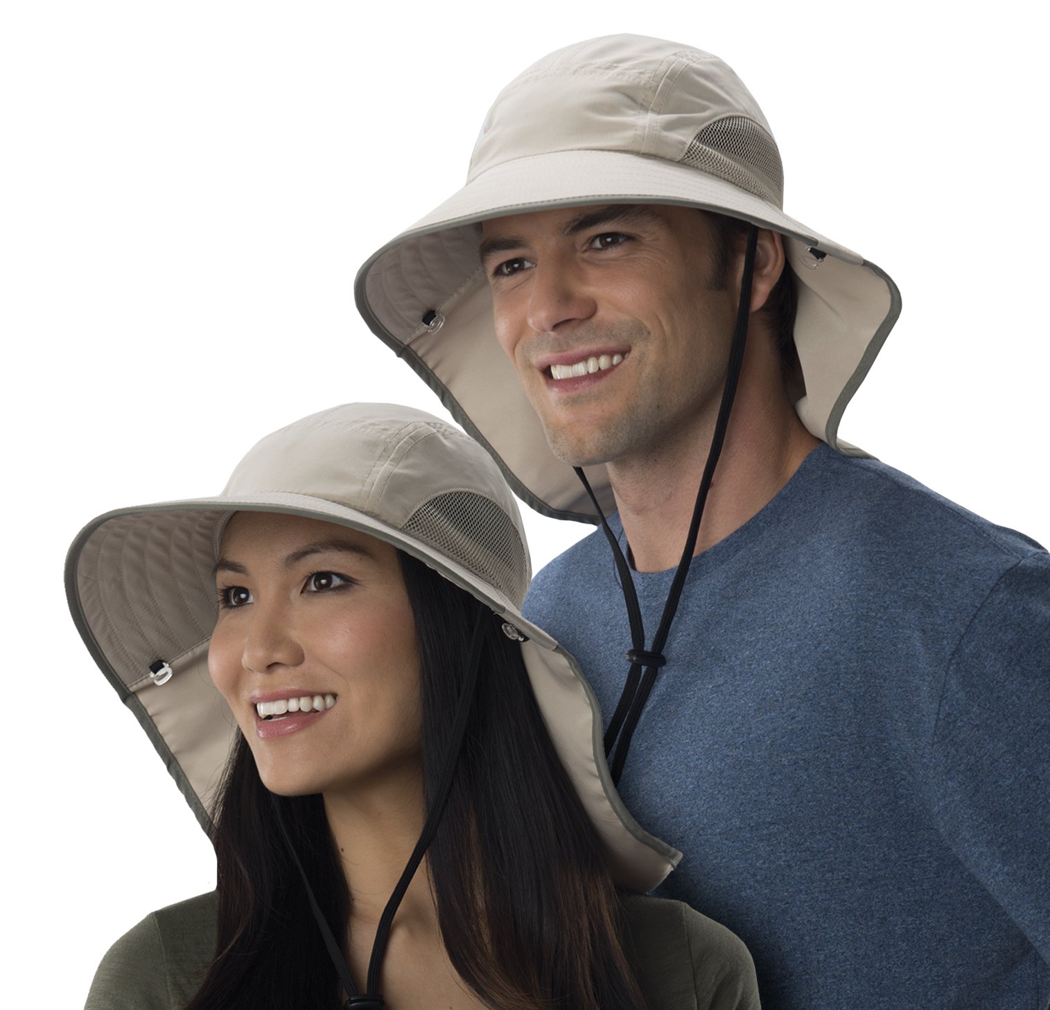 Sun Protection Zone Unisex Floppy Sun Hat (Khaki with Olive Trim)