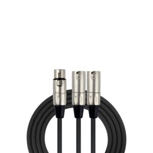 Kirlin Cable Y-303-06 - 6 Feet - XLR Female to Dual XLR Male Y-Cable