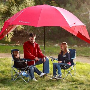 Sport-Brella Super-Brella SPF 50+ Sun and Rain Canopy Umbrella for Camping, Beach and Sports Events (8-Foot, Blue)