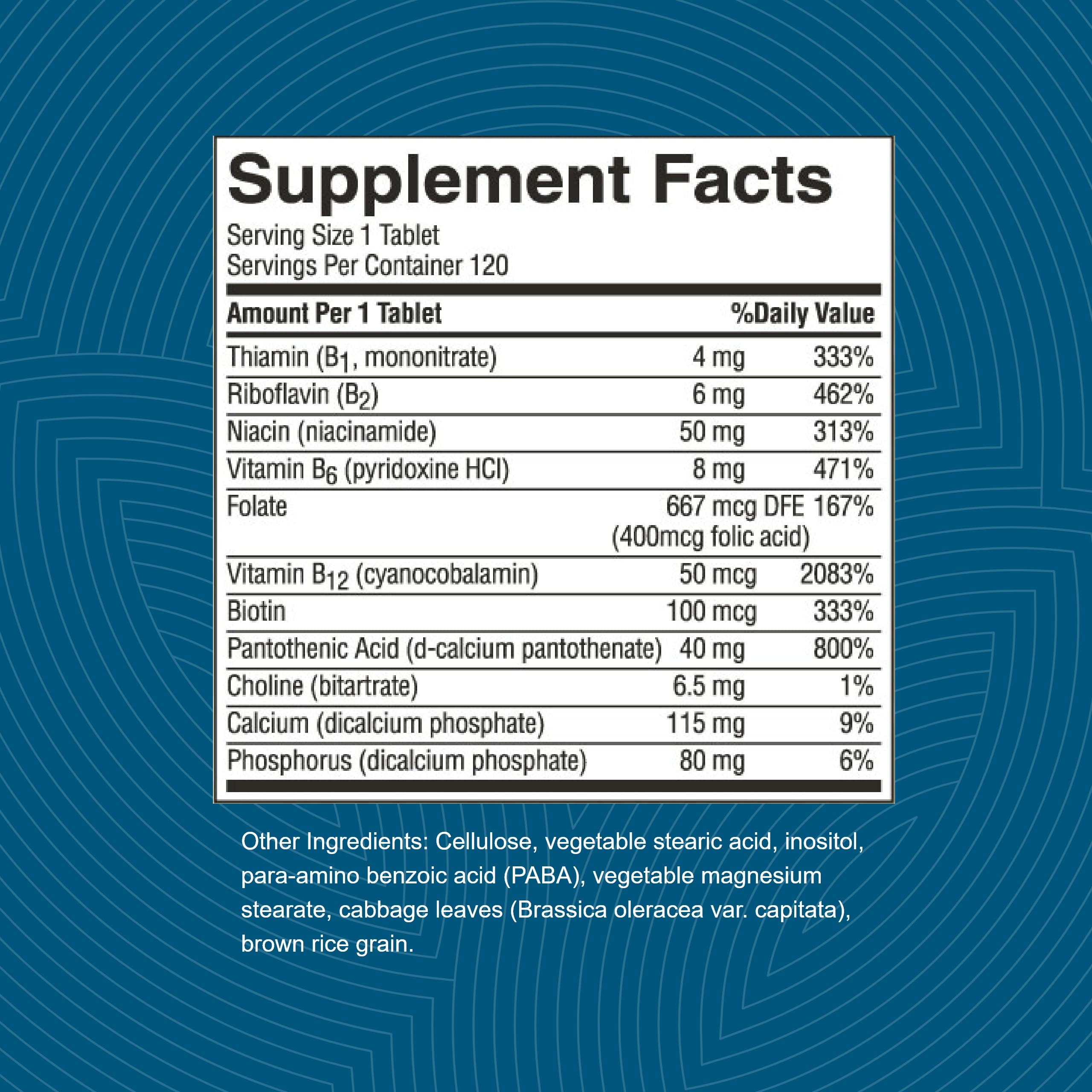 Nature's Sunshine Balanced B Complex, 120 Tablets | B Complex Vitamins to Support Digestion and Nervous System Health with Vegetarian Formula