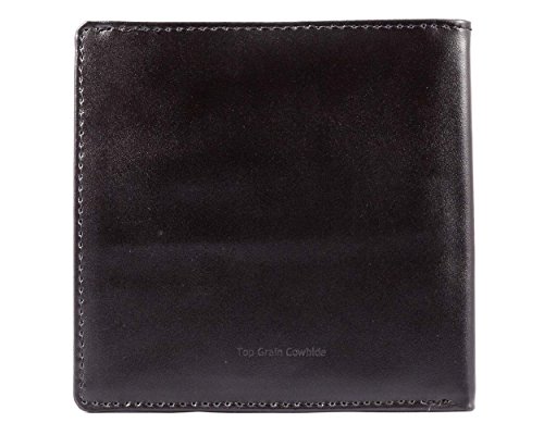 Big Skinny Men's World Leather Bi-Fold Slim Wallet, Holds Up to 35 Cards, Black