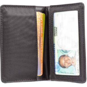 Big Skinny Card Case Slim Wallet, Holds Up to 16 Cards, Black