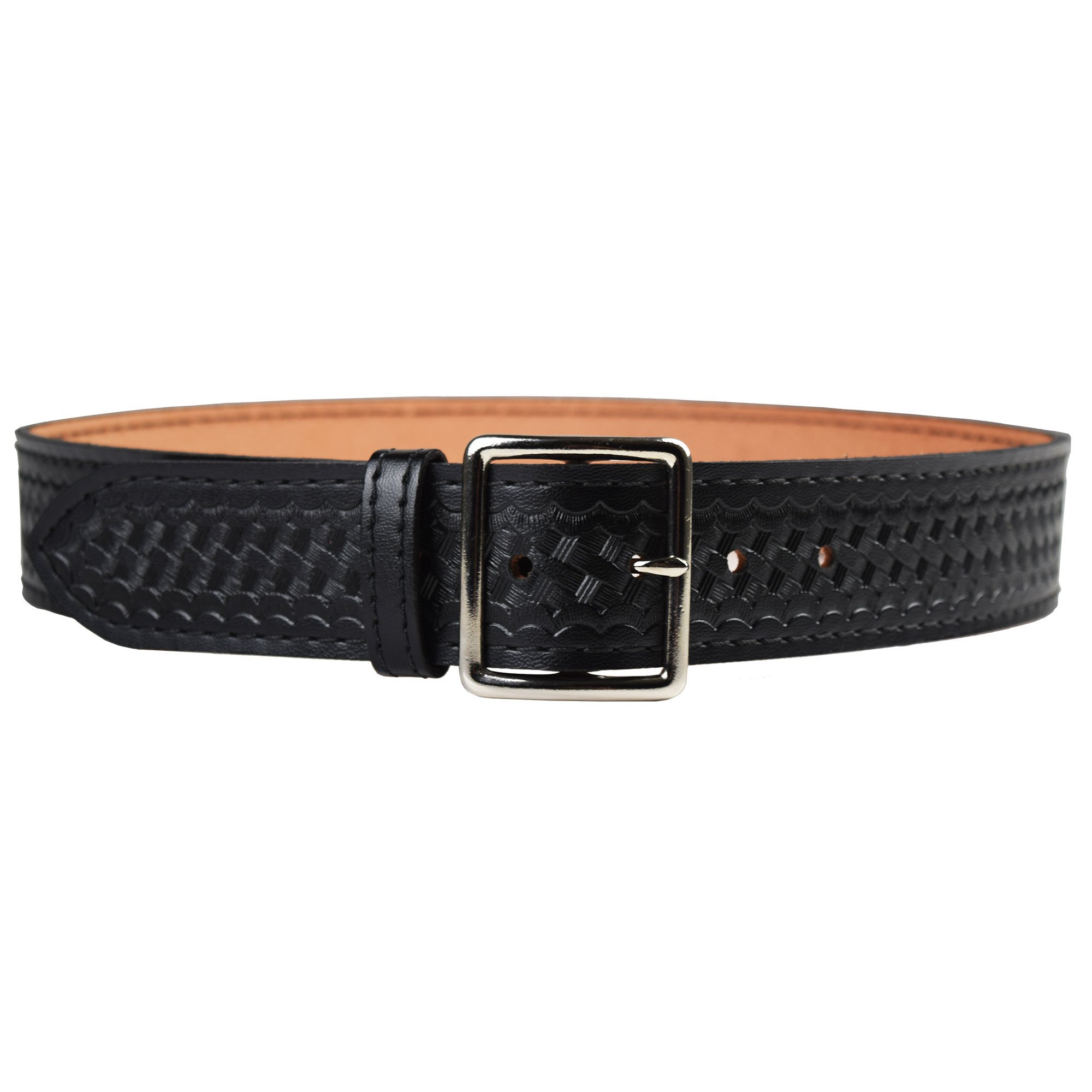 Safariland Duty Gear Bianchi 51-38-4: Garrison Belt W/Square Buckle, Basket Weave, Black