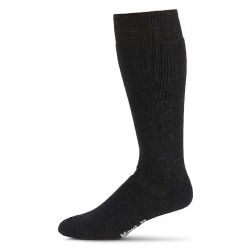 Merino Wool Ski and Snowboard Sock Black Large