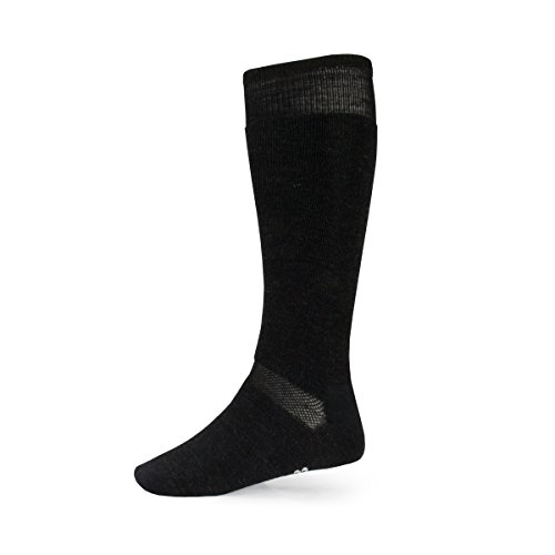 Merino Wool Ski and Snowboard Sock Black Large