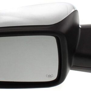 Kool Vue Left Power Heated Door Mirror Compatible With Dodge Ram 1500 2009 With Signal Light, Memory & Puddle Lamp Chrome