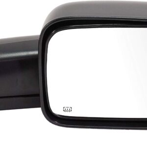 Kool Vue Right Power Heated Towing Door Mirror Compatible With Dodge Ram 1500 2002-2008 Without Signal Light & Puddle Lamp Textured Standard Cab